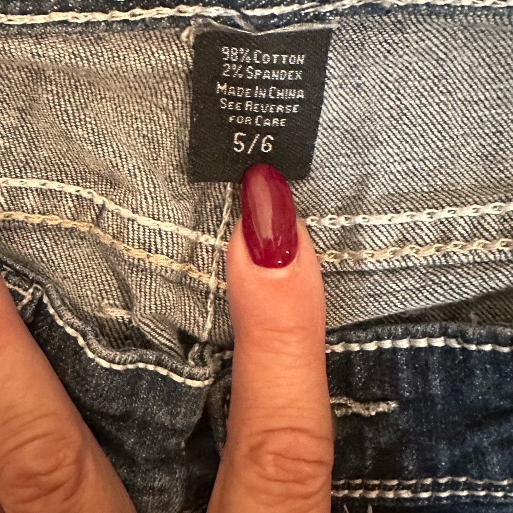 Ariya Straight Leg Blue Denim Jeans - Picture 5 of 6
